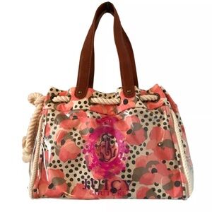 Juicy Couture XL Daydreamer Floral Canvas W Plastic Covering